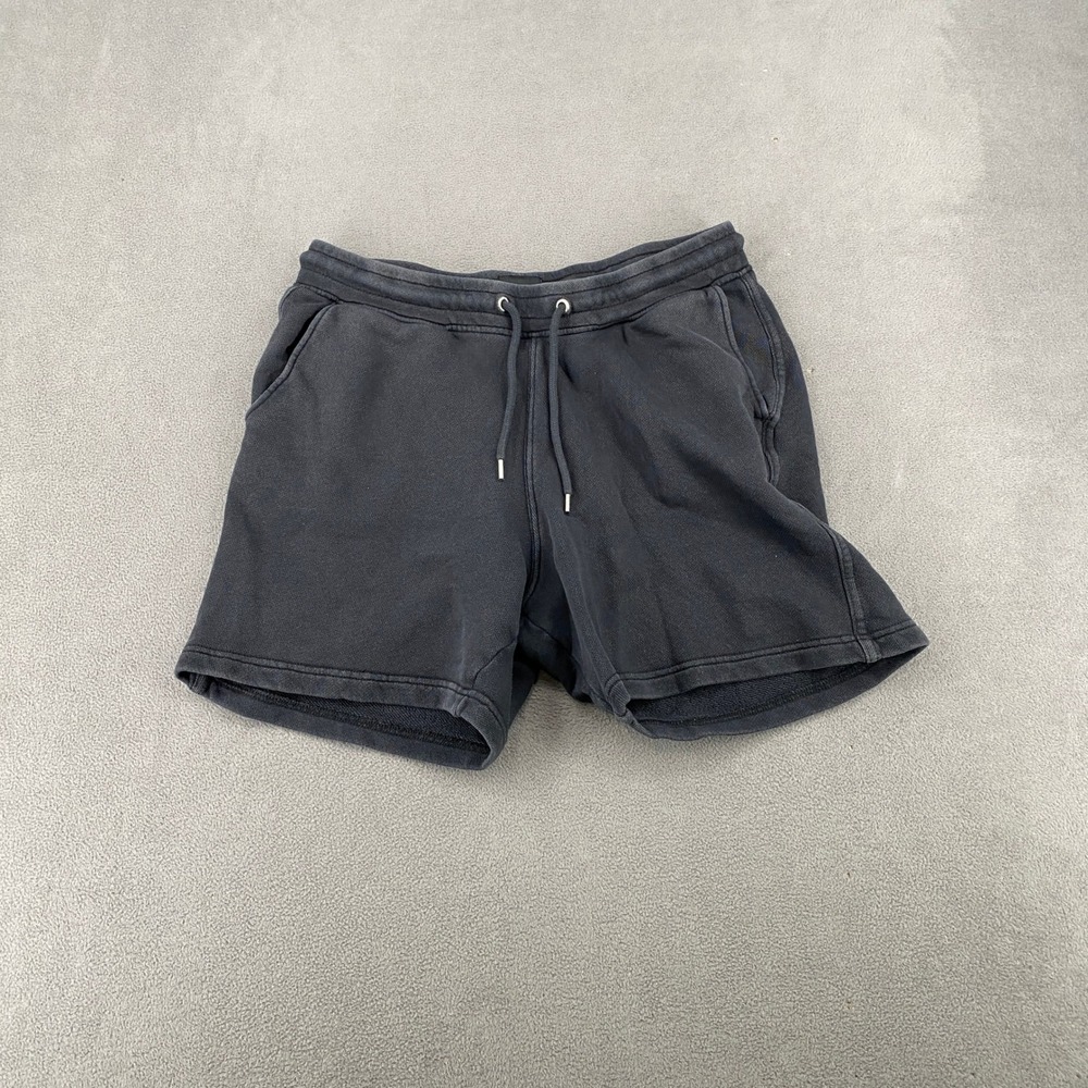HM Mens Regular Fit Sweat Shorts Charcoal Black Cotton Jersey Size Small 7510